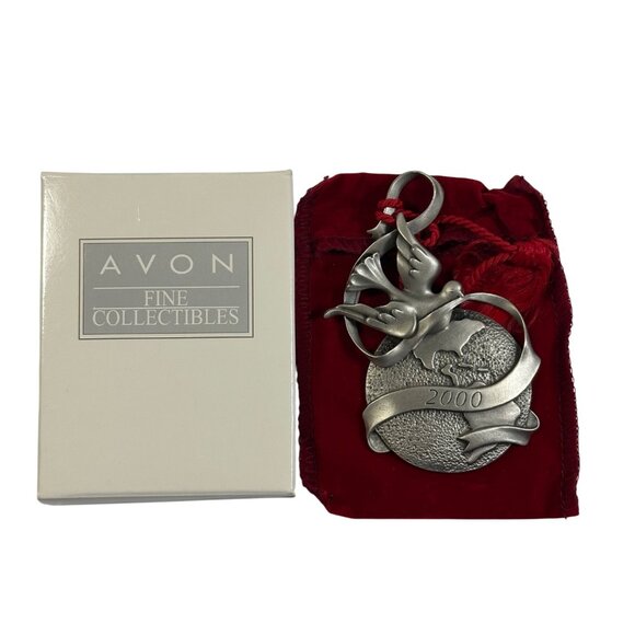 Vintage Avon 2000 Peaceful Millennium Pewter Dove Ornament Y2K Collectible Decor - Picture 4 of 5